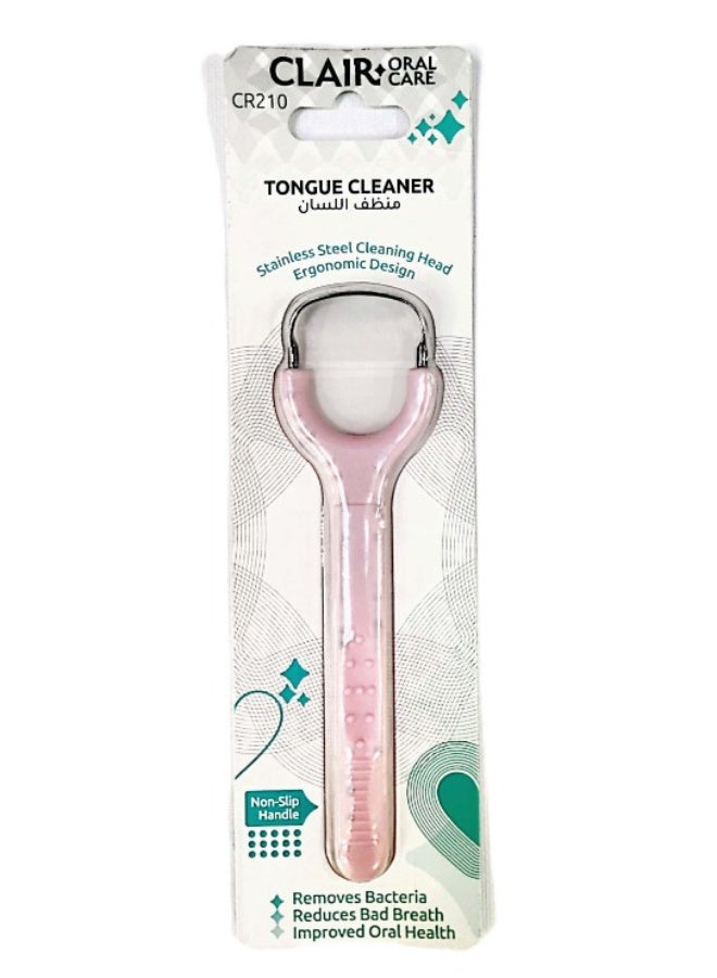 Clair Stainless Steel Tongue Cleaner with Non-Slip Handle – Ergonomic Design - Image 1
